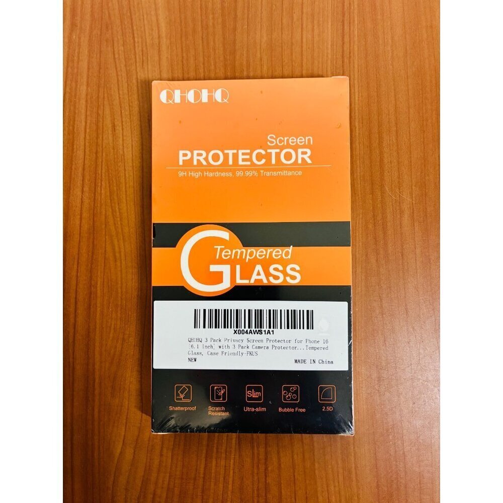 iPhone 16 Tempered Glass Screen Protector 3 Pack 6.1 inch